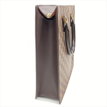 Louis Vuitton Sac Plastic Handbag Damier Ebène N51140 Brown Gold Hardware