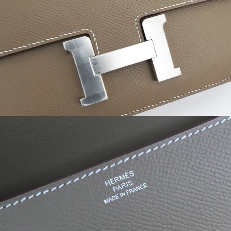 Hermes Constance Elan Miroir Etoupe W Engraved Epson Shoulder Bag Beige