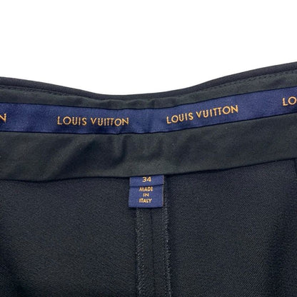 Louis Vuitton Bottoms Wool Pants Logo Black Silver