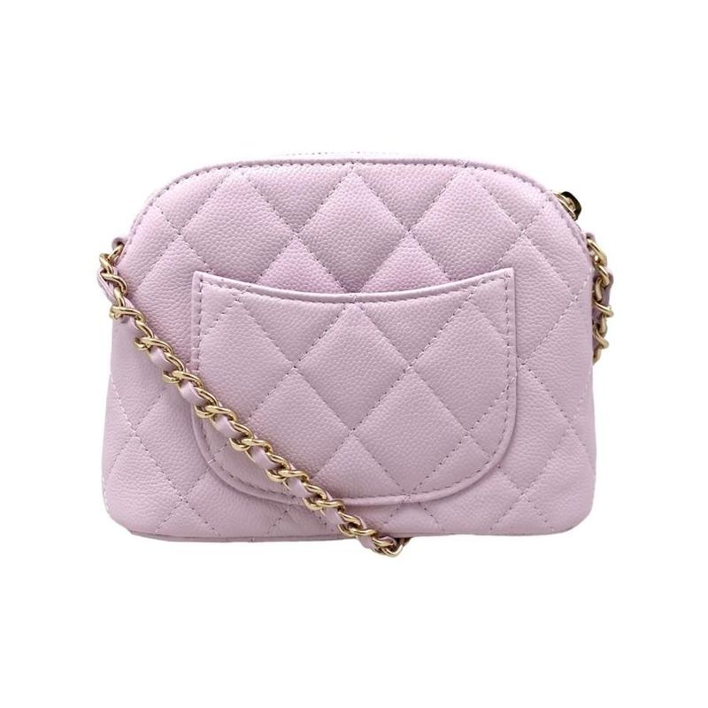 Chanel Shoulder Bag Mini Chain Wallet Ap4000 Matelasse Caviar Skin Coco Mark