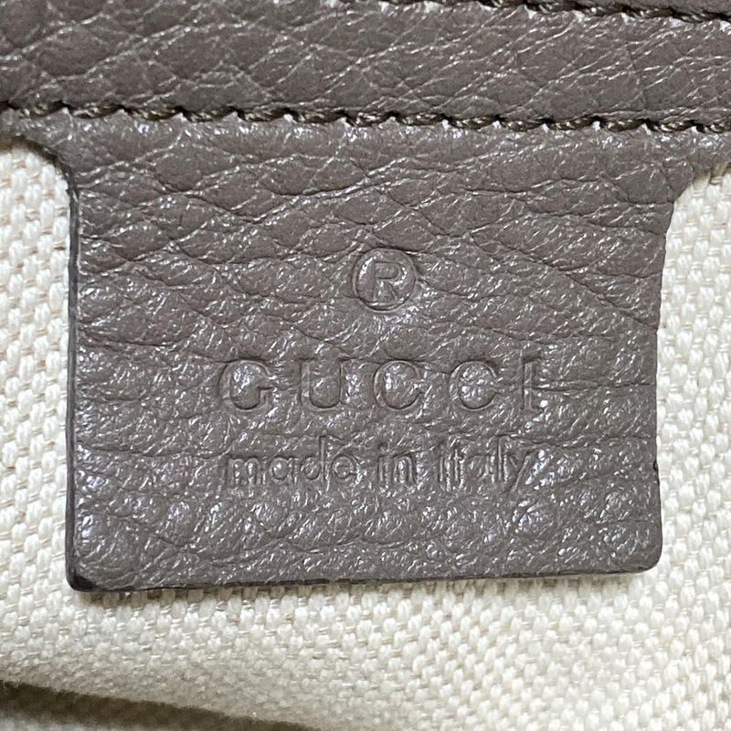 Gucci Bamboo Shopper Tote Bag 336032 Dark Brown Leather