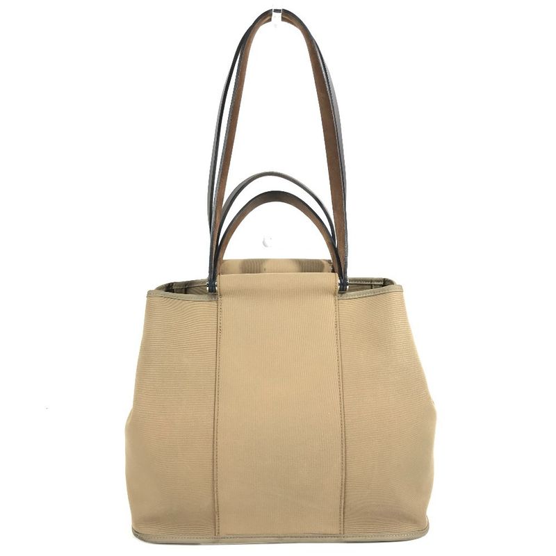 Hermes Shoulder Bag Kabak PM Kabak PM Leather / Canvas Etoupes Brown