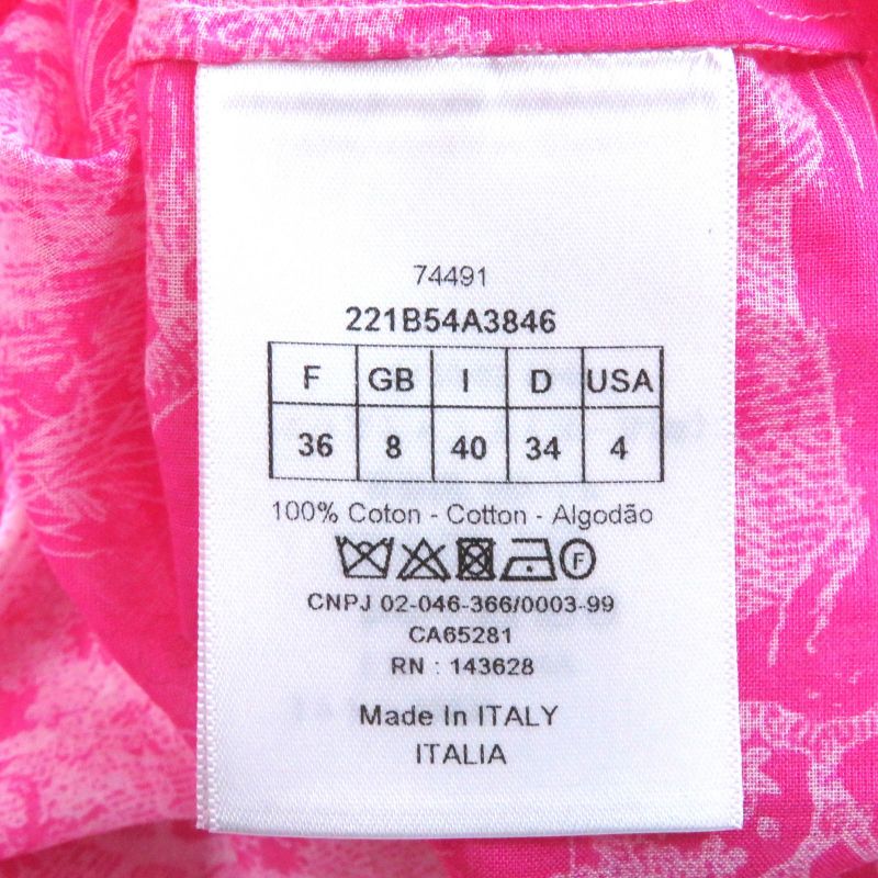 Christian DIOR 221b54a3846 100% Cotton DIORiviera Toile De Jouy Collarless