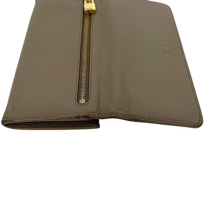 Loewe Bifold Long Wallet Beige Amazona Wallet Excellent Condition Leather