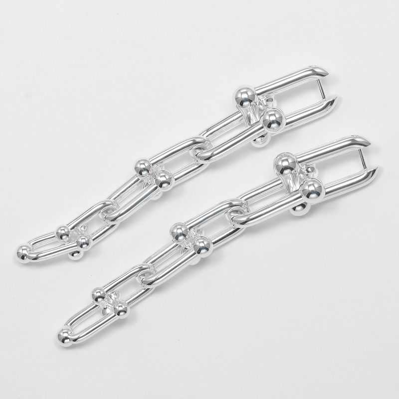 Tiffany & Co Hardware Graduated Links 925 Silver Ladies 22.3g Earrings