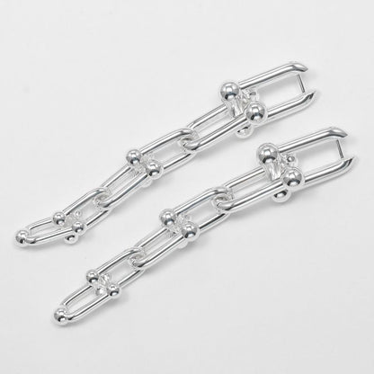 Tiffany & Co Hardware Graduated Links 925 Silver Ladies 22.3g Earrings