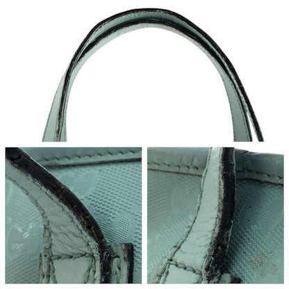 Gucci GG Imprime Light Blue Silver Hardware Leather 211138 Tote Bag Shoulder