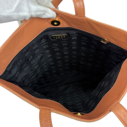 Loewe Anagram Logo Mini Tote Handbag Pink Beige Lame Metallic