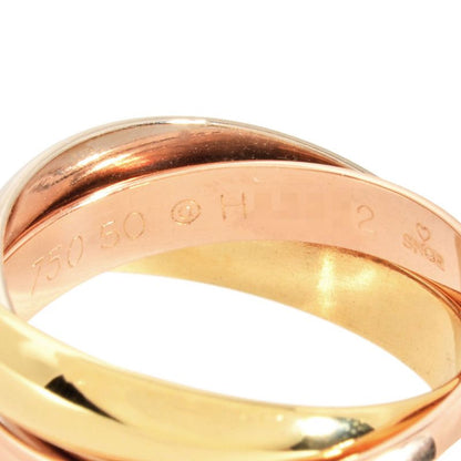 Cartier Trinity MM Ring #50 18K Yellow Gold 76g 18K Pink Gold 18K White Gold