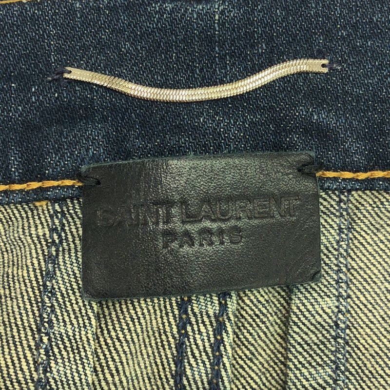 Saint Laurent Paris 16ss D01 M Sl-Lw Skinny Denim Pants 397136 Indigo Blue 27