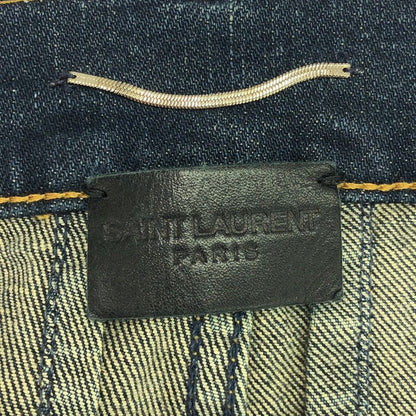 Saint Laurent Paris 16ss D01 M Sl-Lw Skinny Denim Pants 397136 Indigo Blue 27