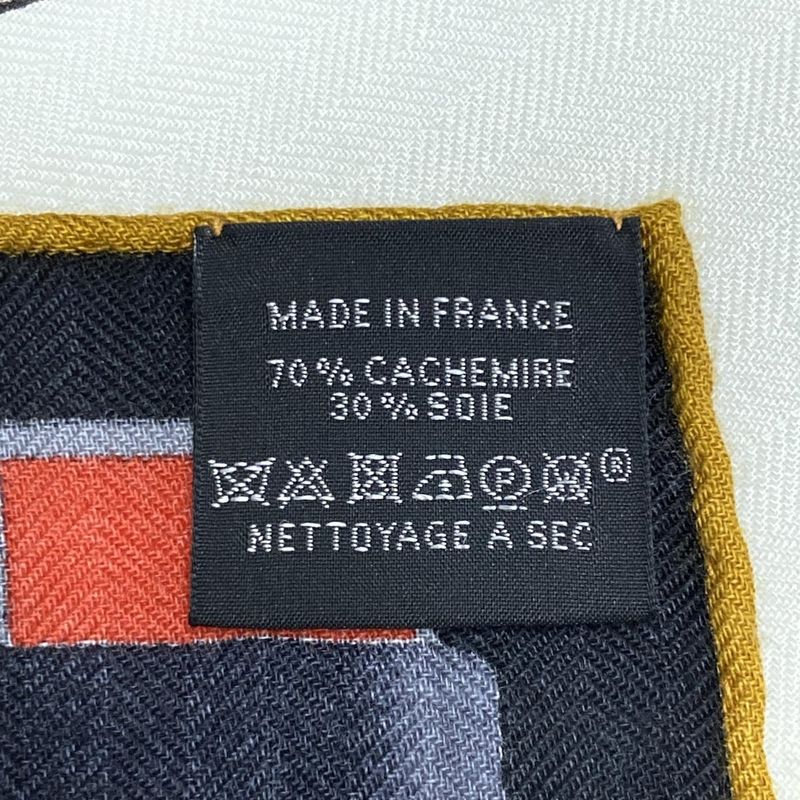 Hermes Stole (shawl) Carre Geant/shawl Carre 140 H244039s Ivory X Black X Multi