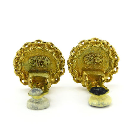 Chanel Earring Coco Mark Metal Gold Accessories 95P Plated Ladies Women Chanel
