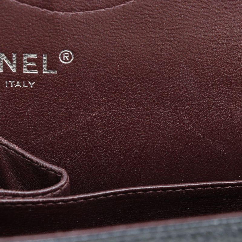 Chanel Deca Matelasse 30 Chain Shoulder Double Flap A58600 Caviar Skin Black