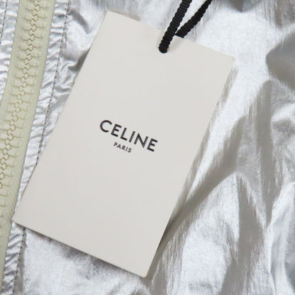  Celine 21AW 2w420819l Loose Checkerboard Boucle Logo Zip-up Blouson Silver