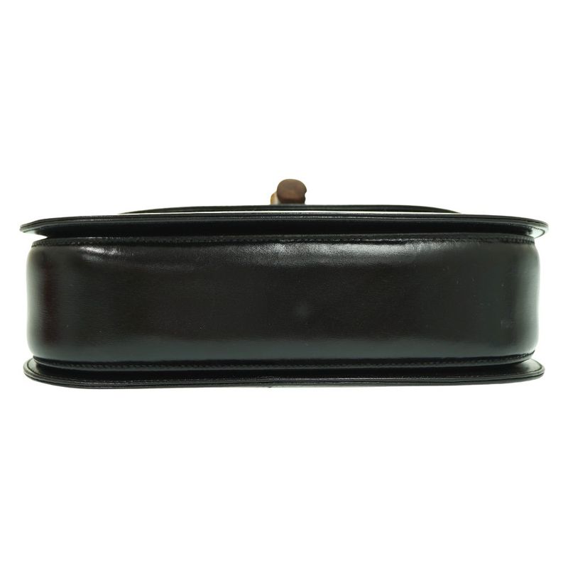 Gucci Bamboo Shoulder Hand Bag Leather Black With Black Shoulder Strap 1294gucci