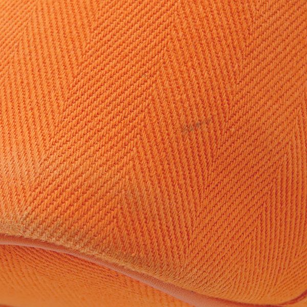 Hermes Handbag Valparaiso PM Twirl Chevron Leather Orange Silver Hardware G