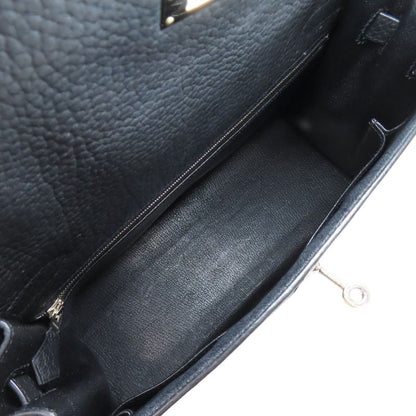 Hermes Kelly 32 Outer Stitch Silver Hardware Handbag Fjord Women