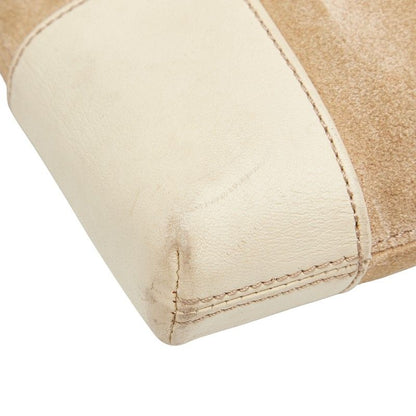 Loewe Anagram Crossbody Shoulder Bag Beige White Suede Leather Women's Loewe