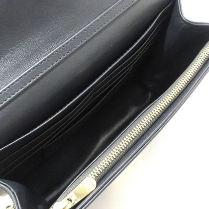 Dior/christian Dior Wallet - Black Chain Shoulder Leather