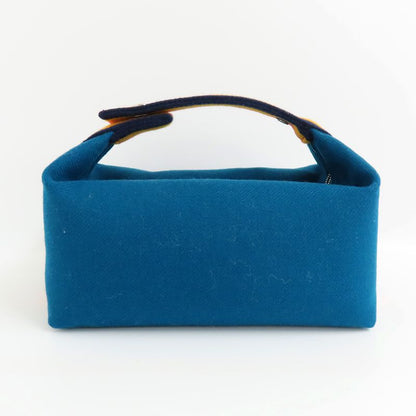 Hermes Brid A Black PM Cabas -le Bleu-paon Svhardware Wool Pouch