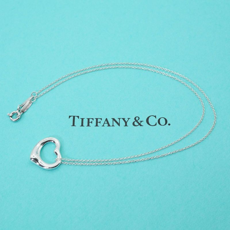 16mm (0.63in) Tiffany & Co Open Heart Necklace Size S 25-311