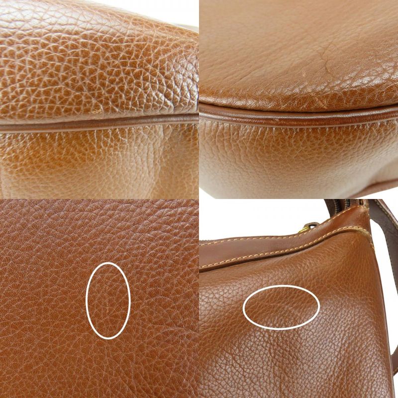 Gucci Shoulder Bag 001.104.0931 Leather Brown Gold Hardware Casual Large