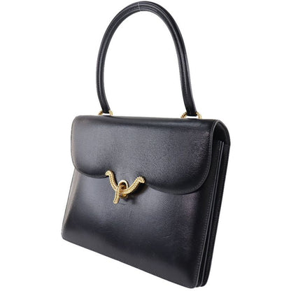 Hermes Vasco Box Calf Black 0O Women's Handbag