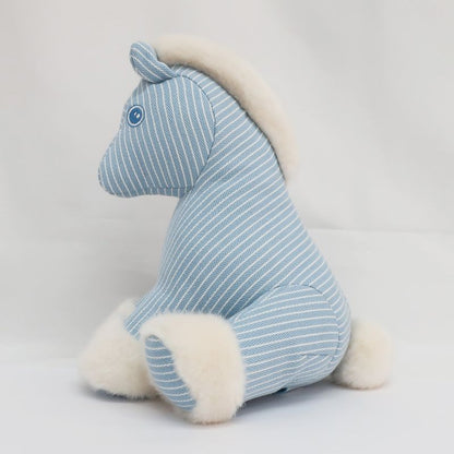 Hermes Baby - Hermi - Stuffed Animal Horse Blue - Cotton Accessories