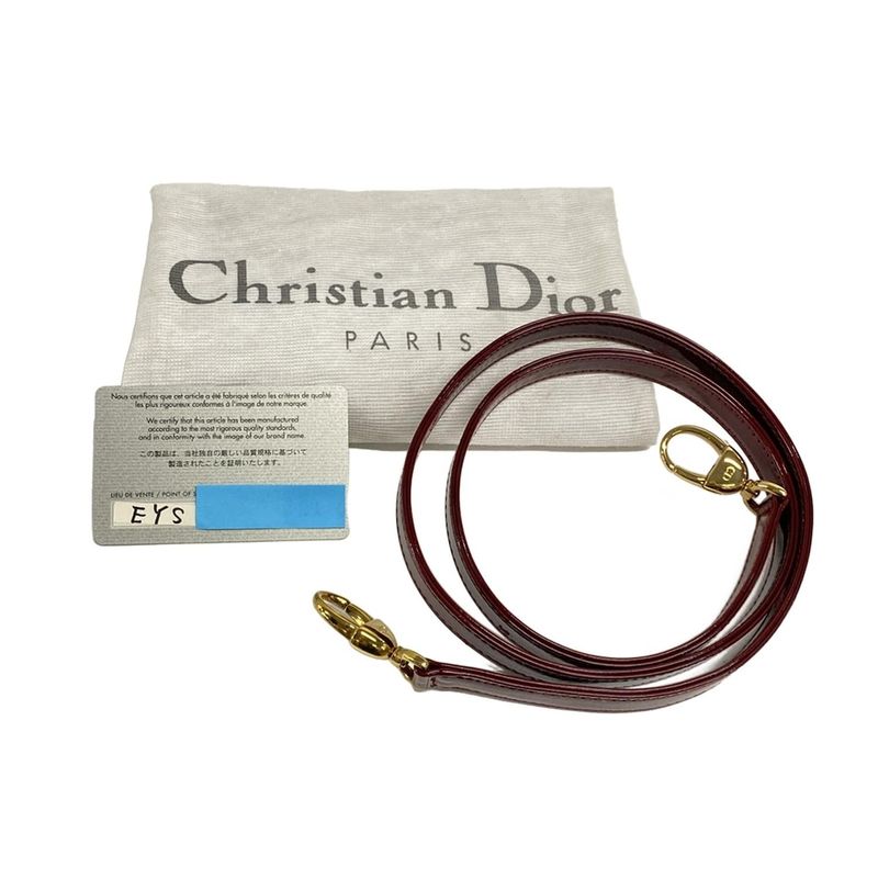 Dior/christian Dior Handbag Lady Dior Mini Bag/trotter Bordeaux Gold Hardware