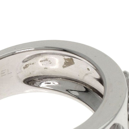 Chanel Three Symbols 1P Diamond Ring 18K White Gold Ladies