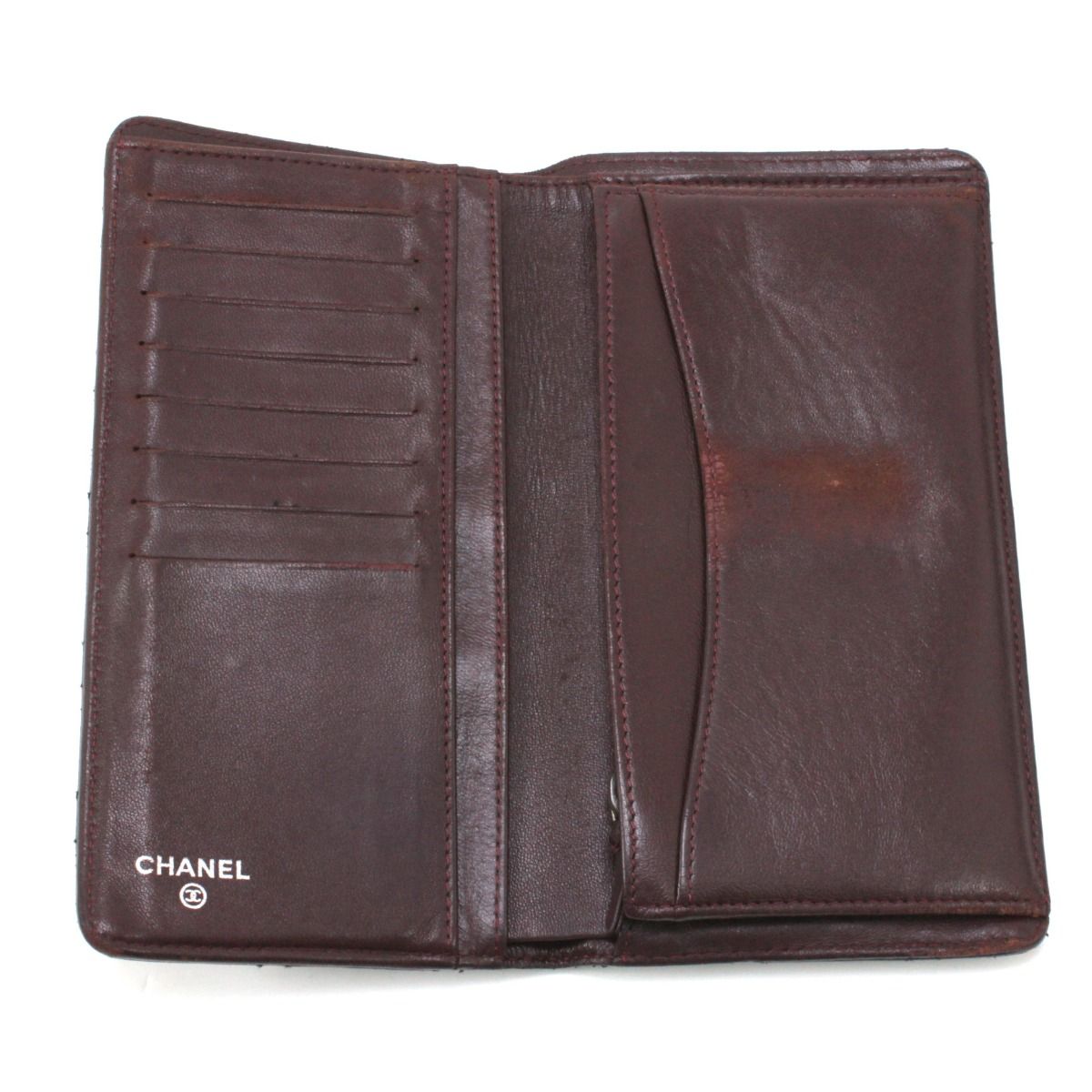 Chanel Cocomark Matelasse Bifold Long Wallet Black