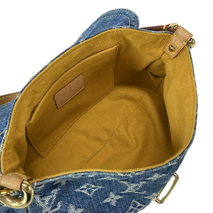 Louis Vuitton Shoulder Bag Monogram Denim Mini Pleated M95050 Blue Cotton