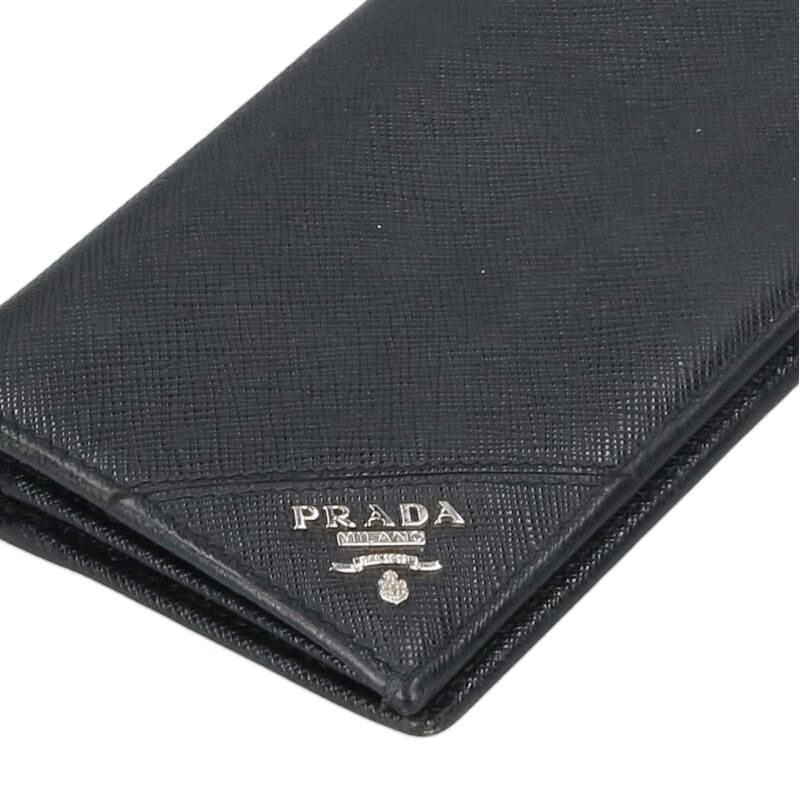 Prada 2mv836 Saffiano Leather 2 Fold Long Wallet For Men