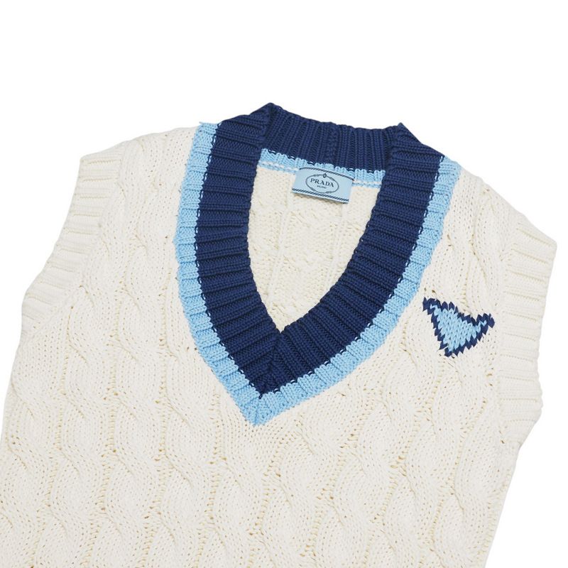 Prada Vest Size 36 Cable Knit V-neck Tilden Knit Vest Made In Italy 20241230