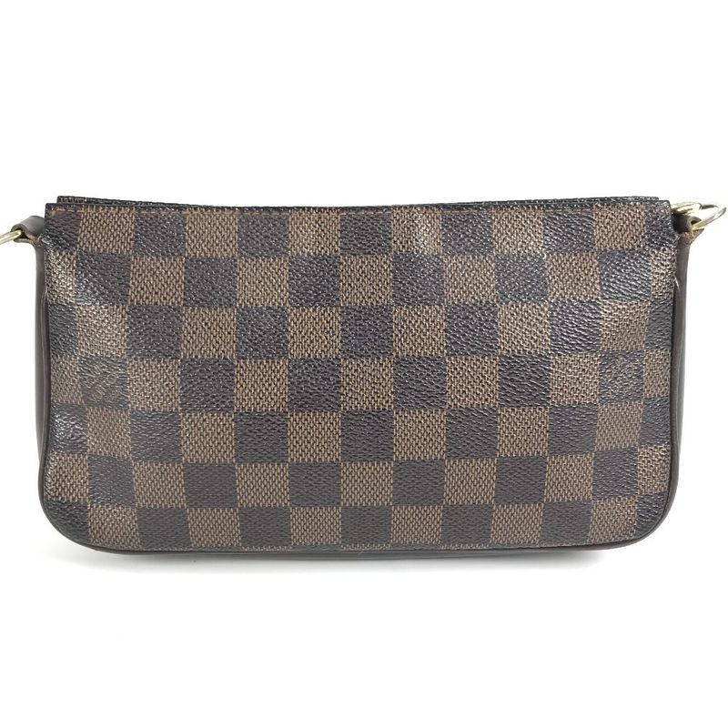 Louis Vuitton Shoulder Bag Navona N51983 Damier Canvas Ebène Brown