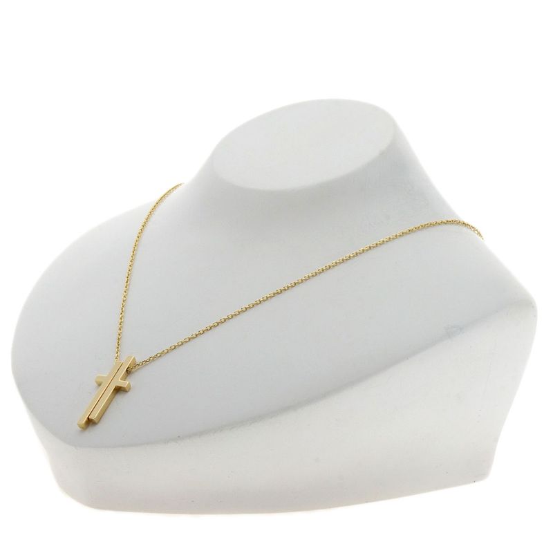 Gucci Separate Cross Necklace 18K Yellow Gold Ladies