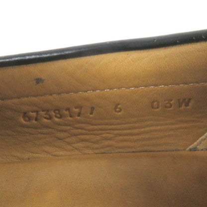 Gucci 673817 Leather GG Supreme Tassel Loafer Moccasin Flat Shoes Black 6