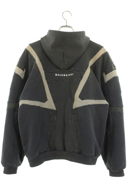 Balenciaga 790359 Tqvm2 Unity Sports ICON Biker Zip-up Hoodie Sports Icon Biker