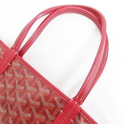 Goyardine Hardy PM Tote Bag Sac Chien Pet Carrier Purse & Pouch Red