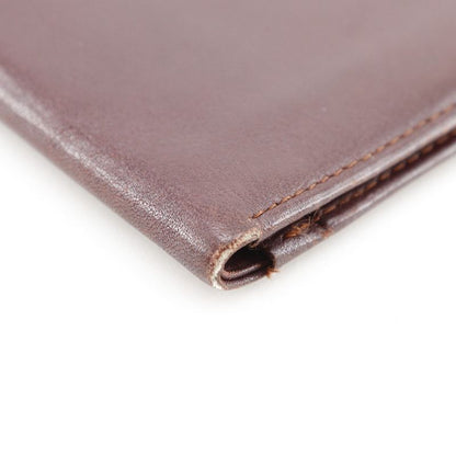 Cartier Mustline Billfold Calf Bordeaux Unisex Folding Wallet