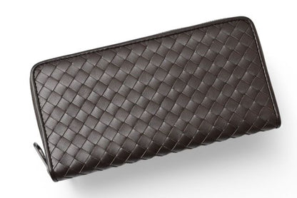 Bottega Veneta Wallet Bottega Veneta Long Wallet With Round Zipper Dark Brown