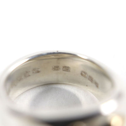  Hermes Vintage Gaucho Ring 925 750 7P Diamond Ring Silver 52 Size Equivalent