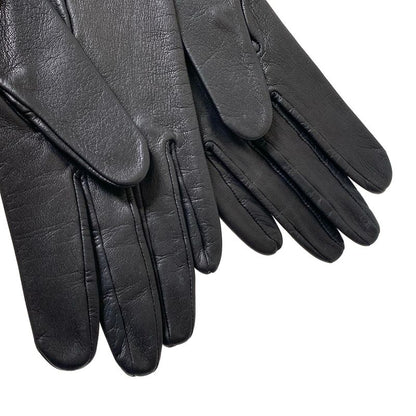 Dior/christian Dior Gloves Women - Black Embroidered Leather
