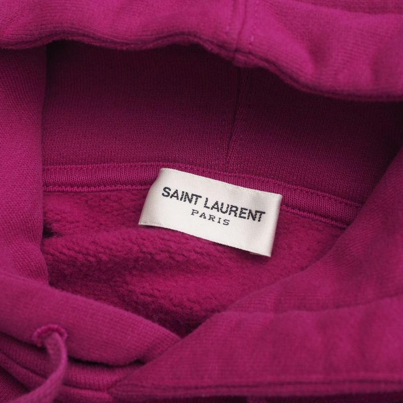 Saint Laurent Paris Hoodie Size XS (155 80Y) Pullover Logo Print Made In Italy