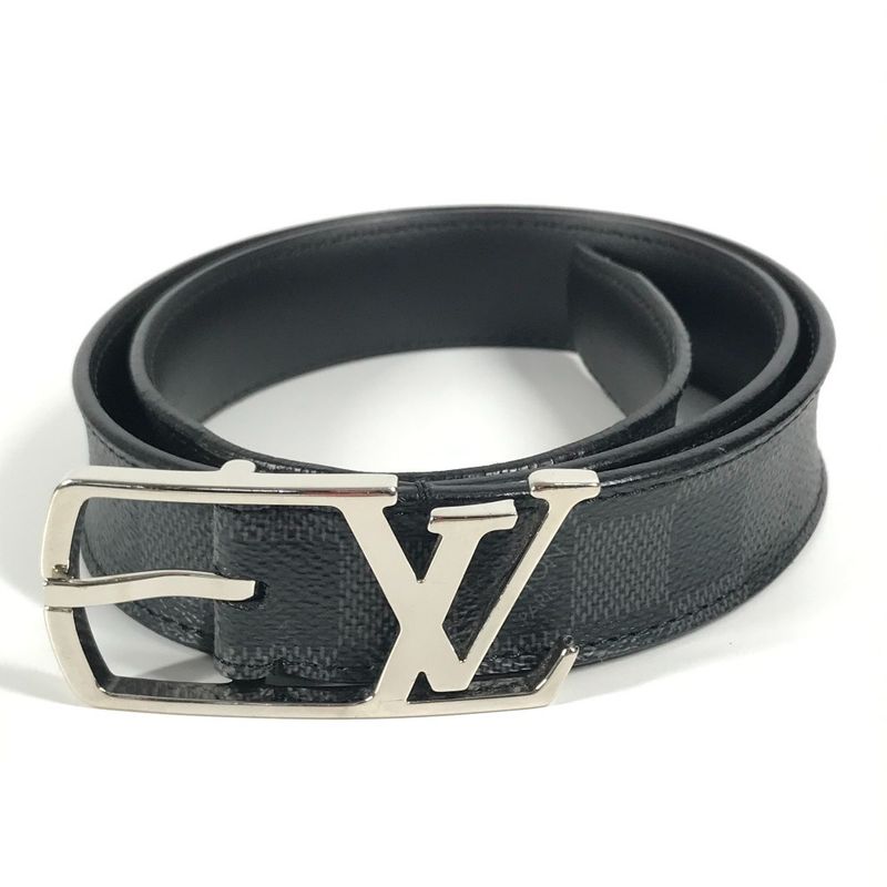 Louis Vuitton Belt Santure Neogram M6057w Damier Graphite Canvas Black