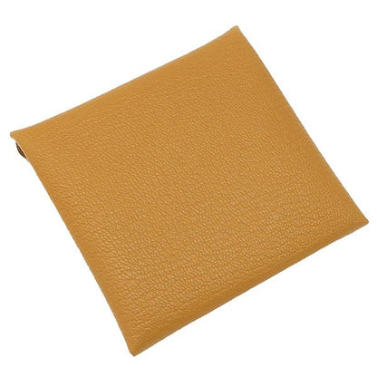 Hermes Coin Case Bastia Chèvre Sesame Silver Hardware Unused Brown Stamped W