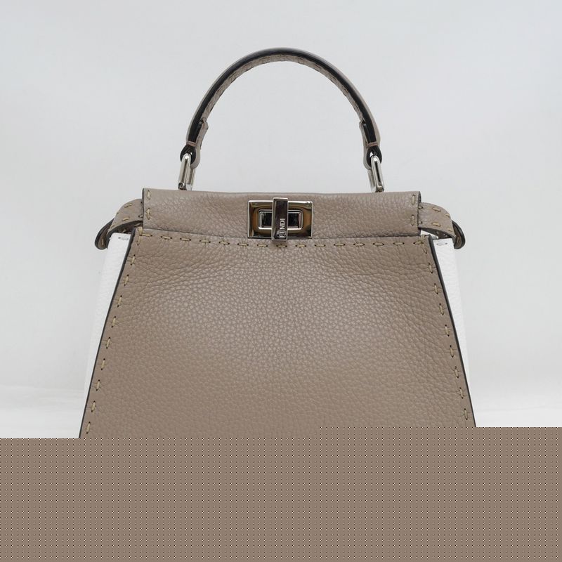 Fendi P-cub-mini Bicolor-gray-x White Handbag Shoulder-8bn244 Women's