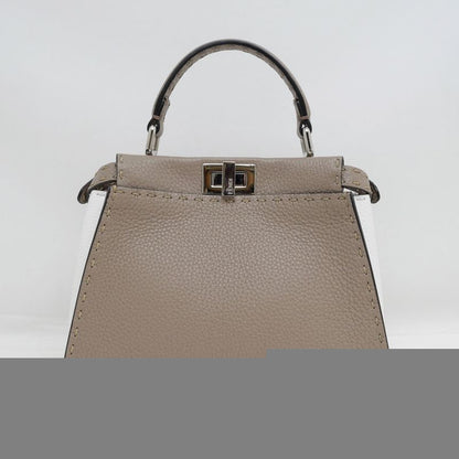 Fendi P-cub-mini Bicolor-gray-x White Handbag Shoulder-8bn244 Women's