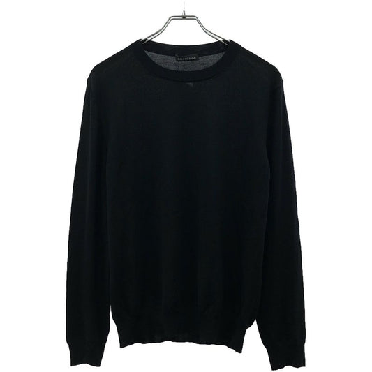 Balenciaga 19aw BB Logo Crew Neck Knit Sweater 583117 T1439 Black M